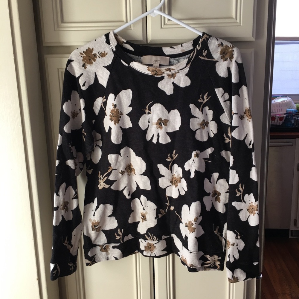 LOFT floral sweatshirt